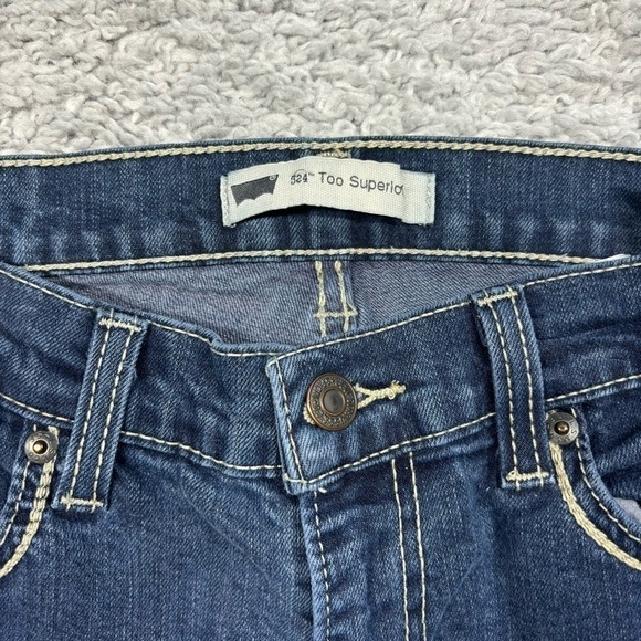 Levi's Jeans Womens 11 524 Too Superlow Regular Wash Classic Skinny Basic Casual - Picture 2 of 5